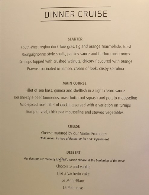 cruise menu