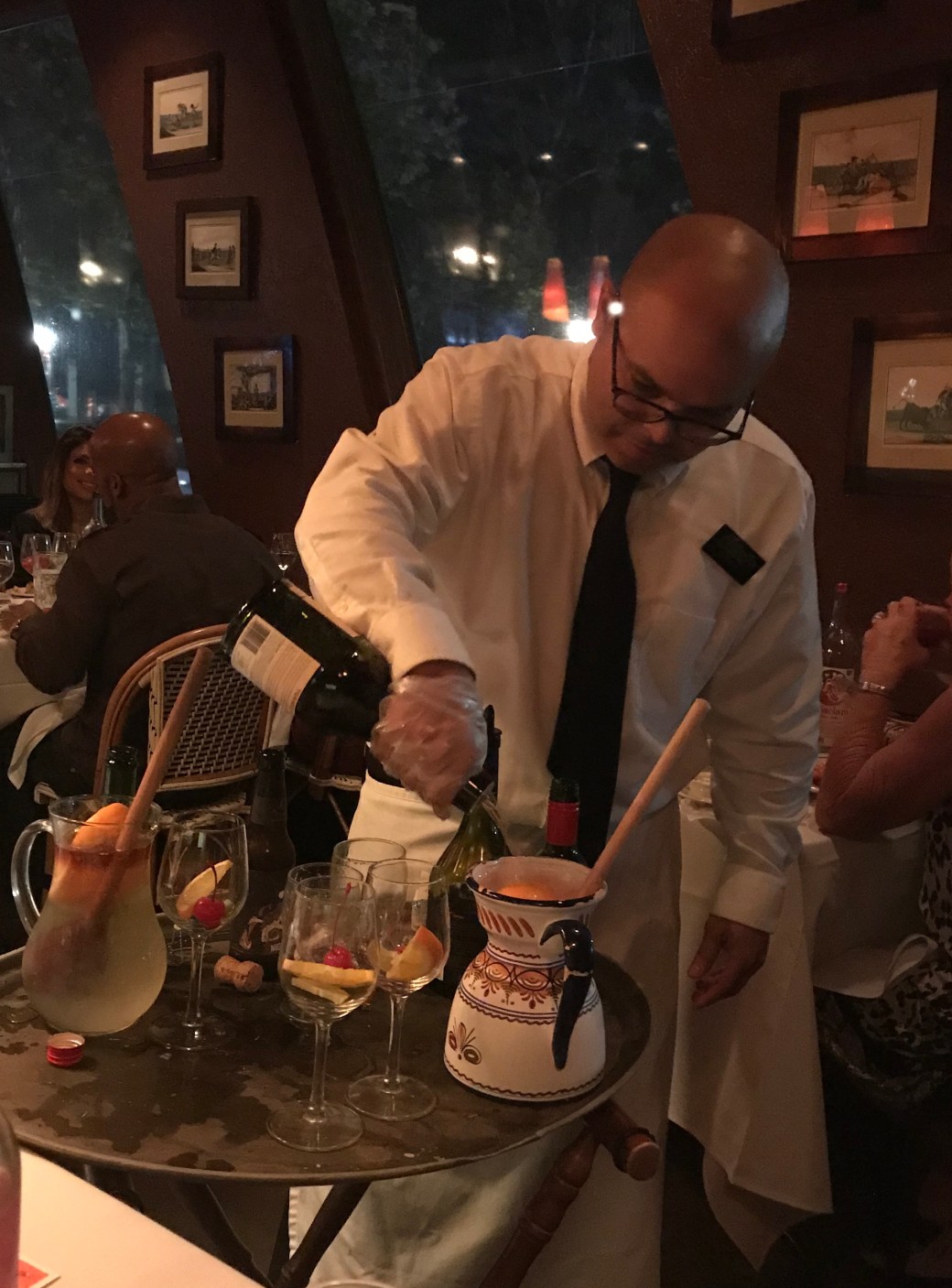 waiter with sangria